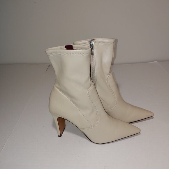 Franco Sarto Avana Mid Calf Boot Size 5.5 Cream - Picture 2 of 11